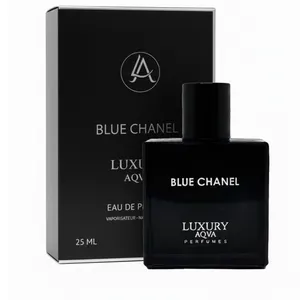 عطر جیبی مردانه لاکچری آکوا مدل Blue Chanel با رایحه خنک حجم 25 میلی‌لیتر