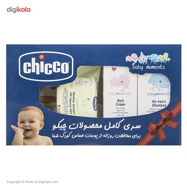 پک بهداشتی کودک چیکو سری Baby Moment  بسته 3 عددی