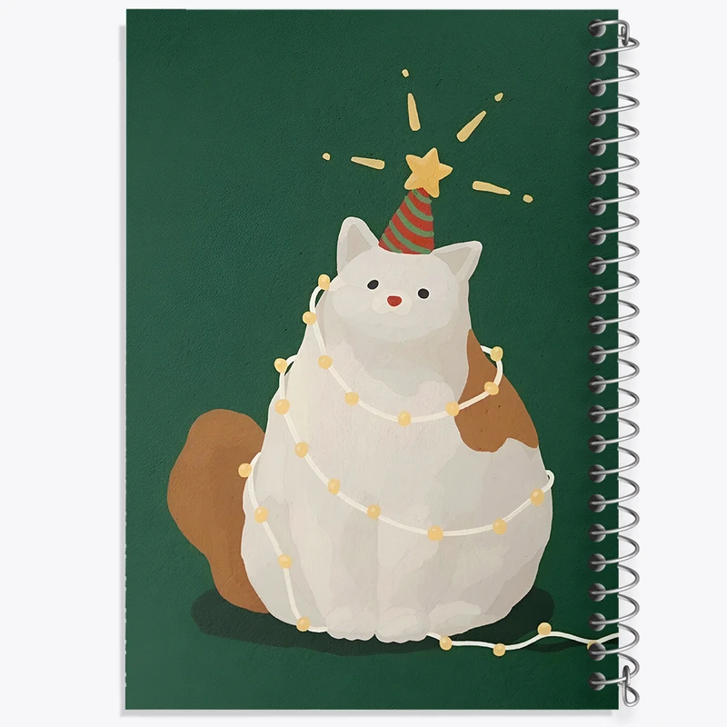 دفتر ژورنال نویسی 50 برگ خندالو مدل نقطه ای طرح گربه بامزه کد N5689