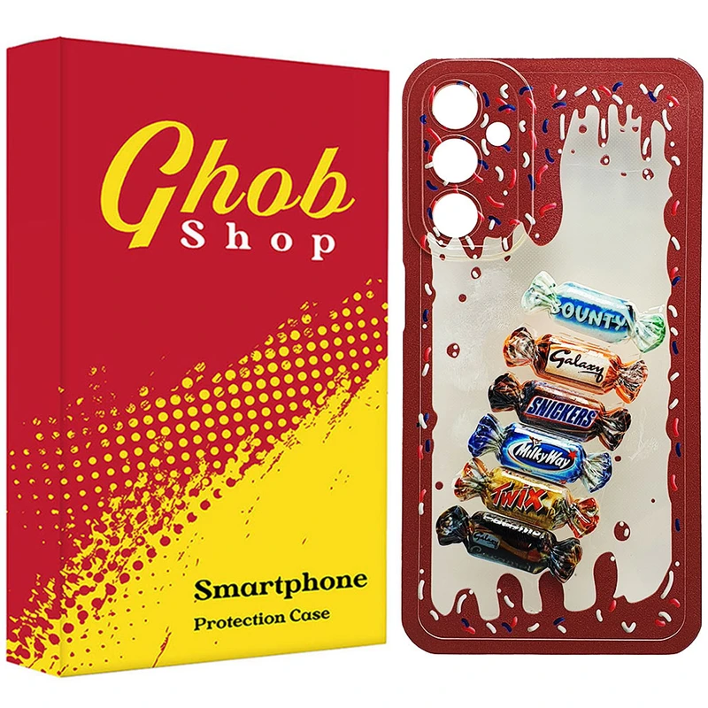 کاور قاب شاپ مدل ژله ای طرح شکلات مناسب برای گوشی موبایل سامسونگ Galaxy A24 / A24 5G
