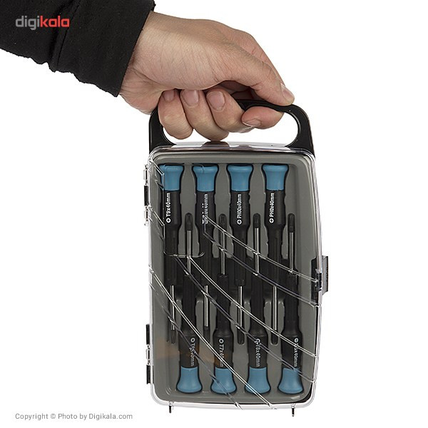 مجموعه 8 عددی پیچ گوشتی ساعتی پاورست مدل TH1008 مجموعه 8 عددی پیچ گوشتی ساعتی پاورست مدل TH1008