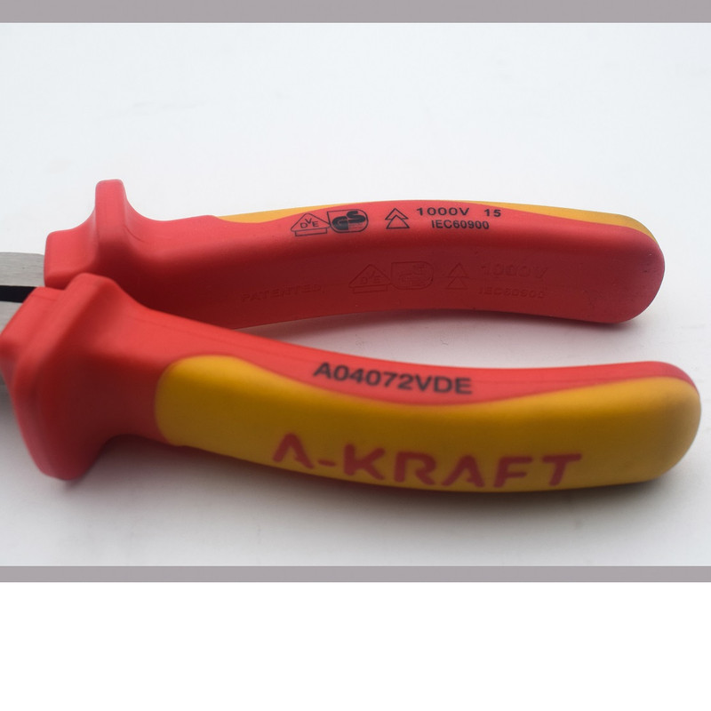 انبر دم باریک آ-کرافت مدل VDE-A04072 سایز 8 اینچ