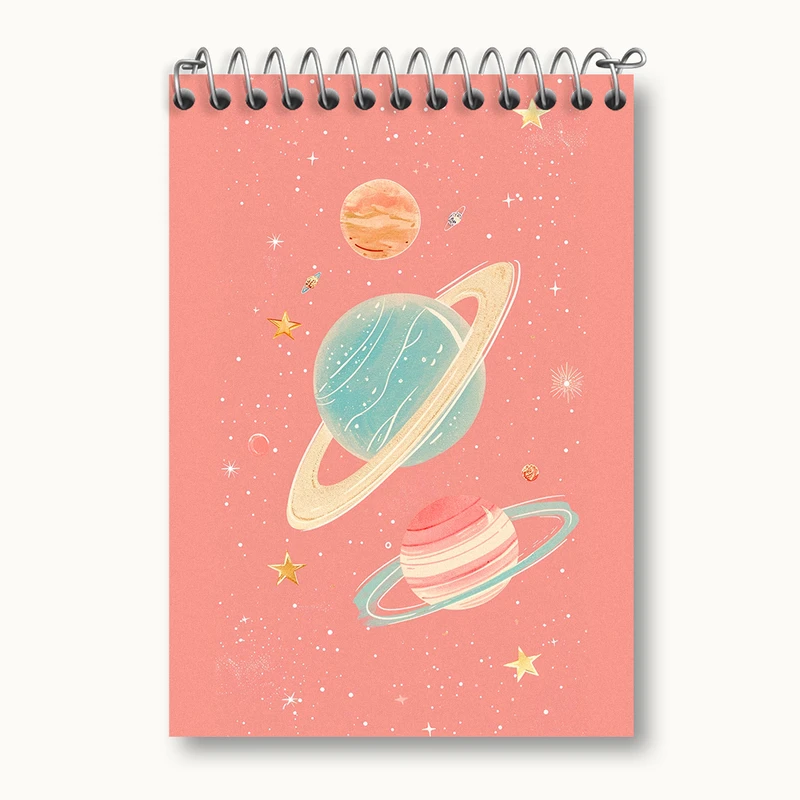 دفتر یادداشت 50 برگ خندالو طرح کهکشان کد N2414