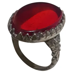 انگشتر نقره مردانه مدل یاقوت YS210184