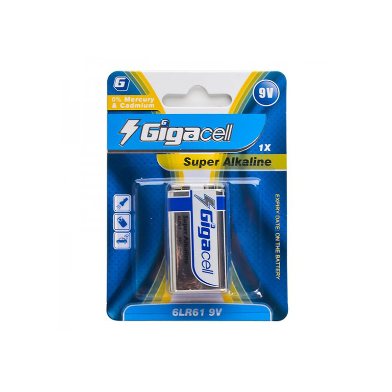 باتری کتابی گیگاسل مدل 9 ولت سوپر آلکالاین بسته ۱ عددی