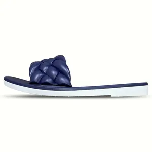 دمپایی زنانه پاپا مدل نیکتا پوش رنگ سرمه ای