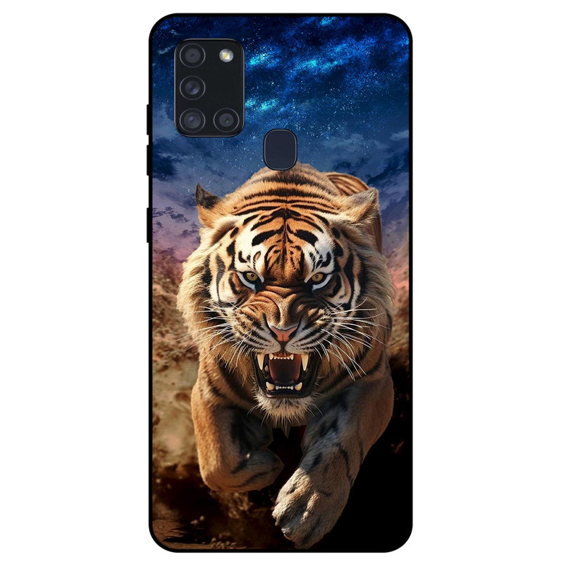 کاور مگافون طرح ببر مدل 7454 مناسب برای گوشی موبایل سامسونگ Galaxy A21 S         