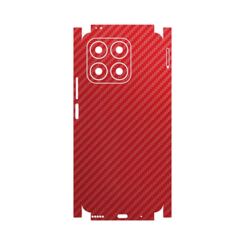 برچسب پوششی ماهوت مدل Red-Fiber-FullSkin مناسب برای گوشی موبایل آنر X8a