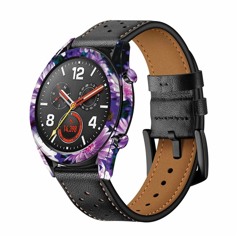 برچسب ماهوت طرح Purple-Flower مناسب برای ساعت هوشمند هوآوی Watch GT