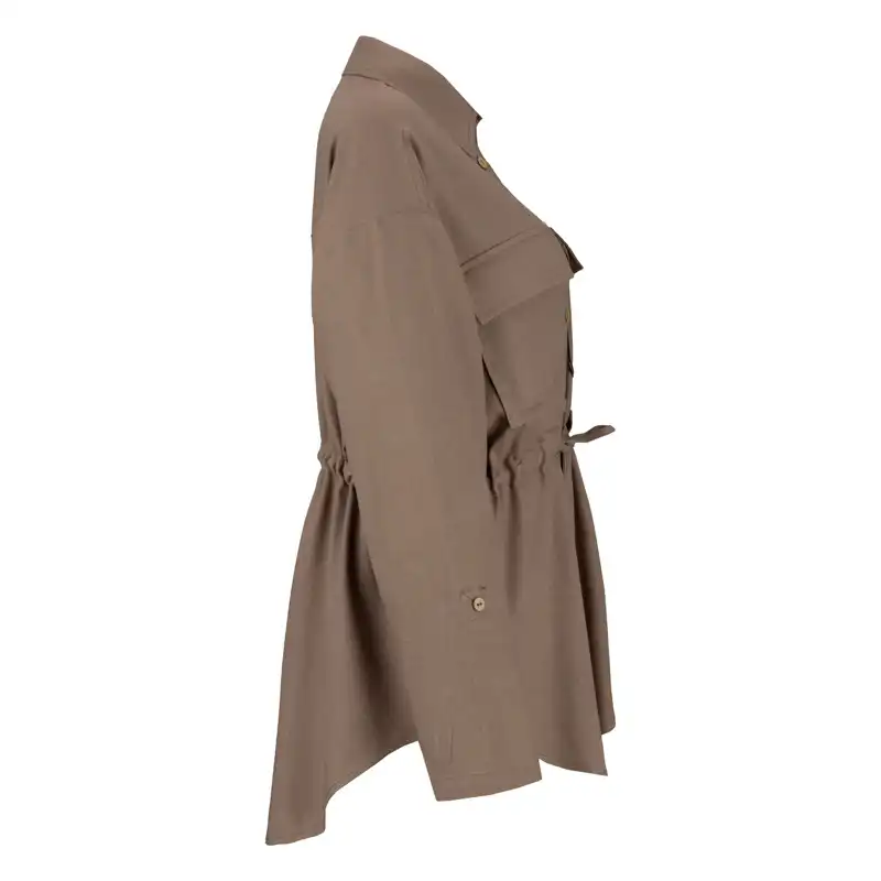 مانتو زنانه سرژه مدل 232146 رنگ قهوه ای