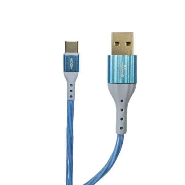 کابل تبدیل USB به USB-C موکسوم مدل MX-CB68 LED طول 1 متر