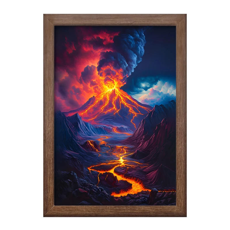 تابلو خندالو طرح کوه آتشفشان کد F12099