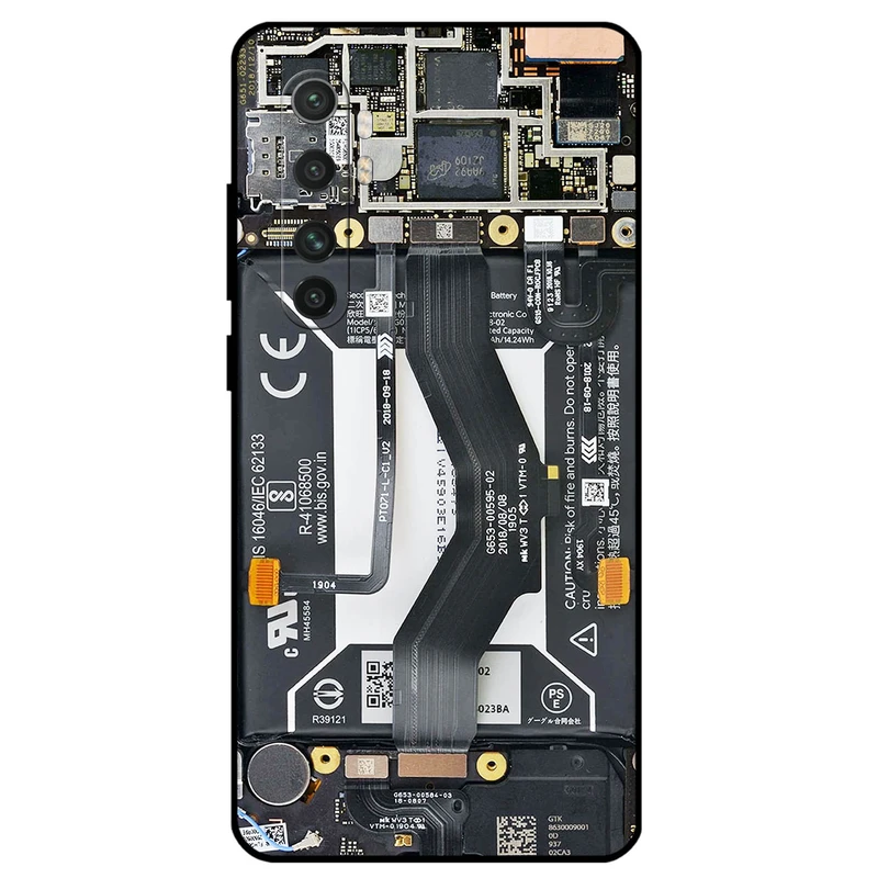 کاور مگافون طرح برد موبایل مدل 8004 مناسب برای گوشی موبایل شیائومی Mi Note 10 Lite