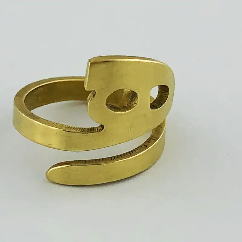 انگشتر گالری عزیزی طرح حرف هه مدل gz99205