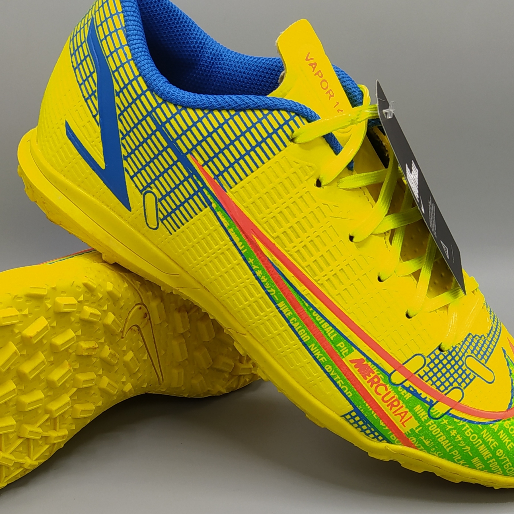 کفش فوتبال مردانه مدل یاس چمن مصنوعی 2022 رنگ زرد