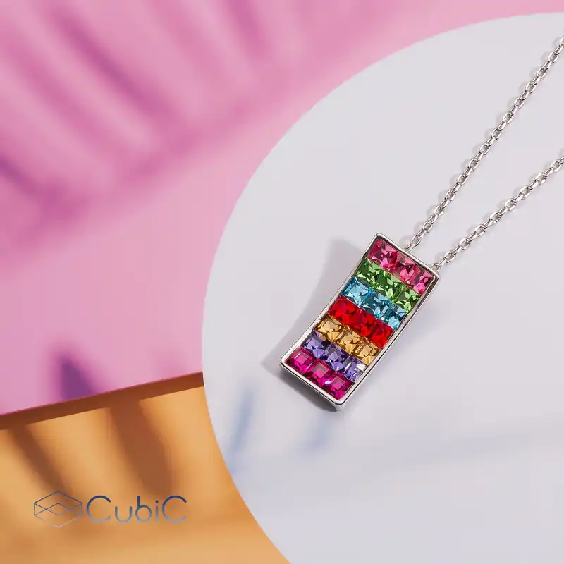 گردنبند زنانه کوبیک مدل QN-08972