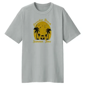 تی شرت لانگ زنانه مدل HAWAII کد LL136 رنگ طوسی