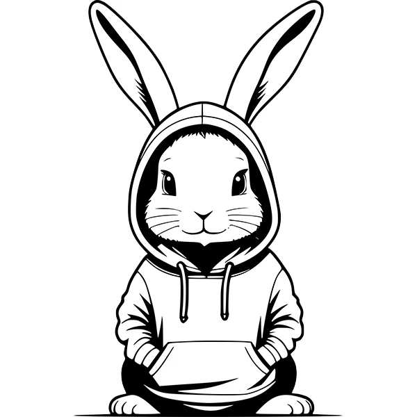   استیکر پارچه و لباس پاد آفرین طرح خرگوشی کد 3492