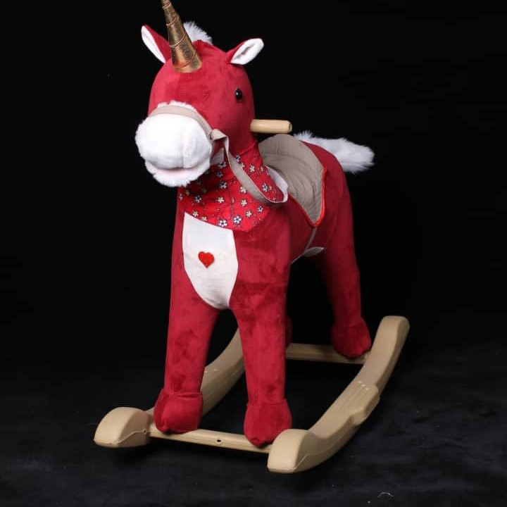 اسب رکاب‌دار کودک مدل  گهواره ای موزیکال متحرک  A3