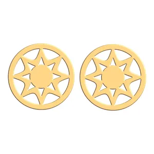 گوشواره طلا 18 عیار زنانه فرشته مدل اسلیمی WEL-000008