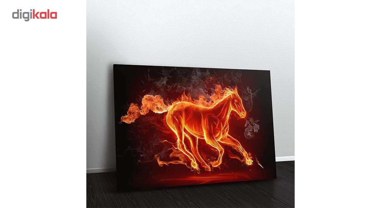 تابلو شاسی ونسونی طرح Fiery Horse سایز 30 × 40 سانتی متر main 1 4
