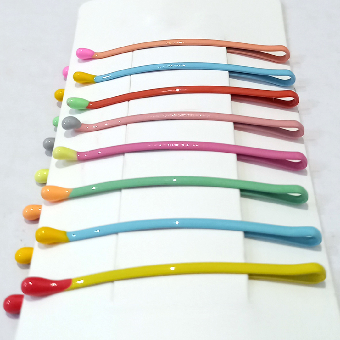 سنجاق مو زنانه مدل کبریتی کد MA-0024 8 بسته 8 عددی