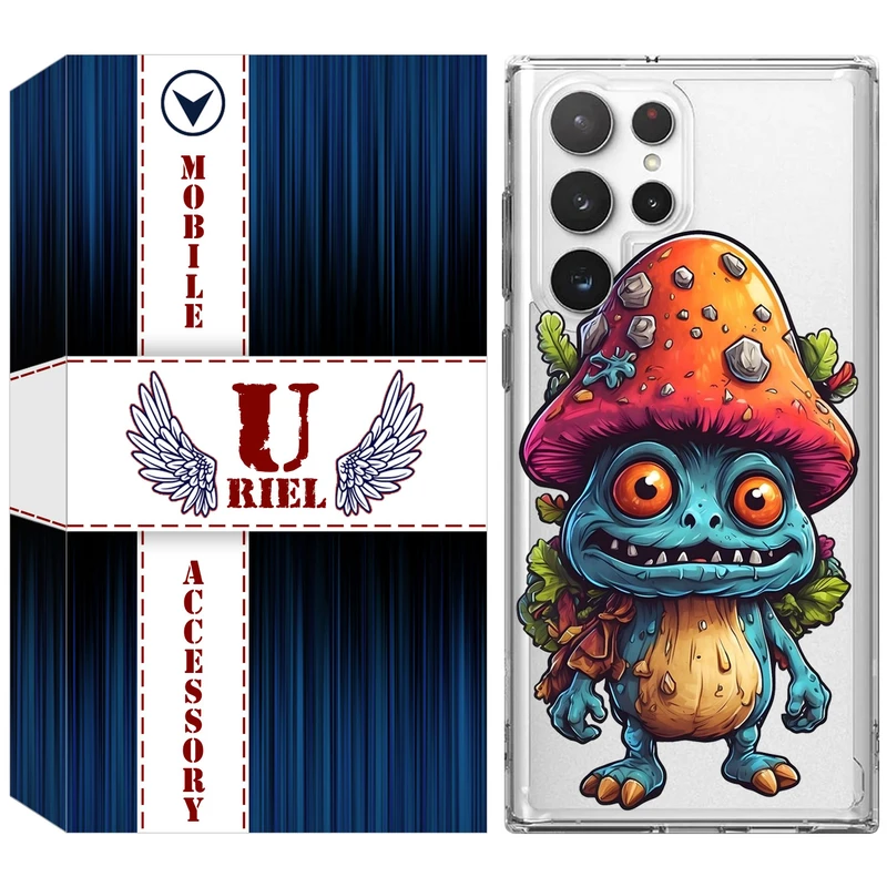 کاور یوریل مدل Clear کد 47 طرح قارچ مناسب برای گوشی موبایل سامسونگ Galaxy S22 Ultra