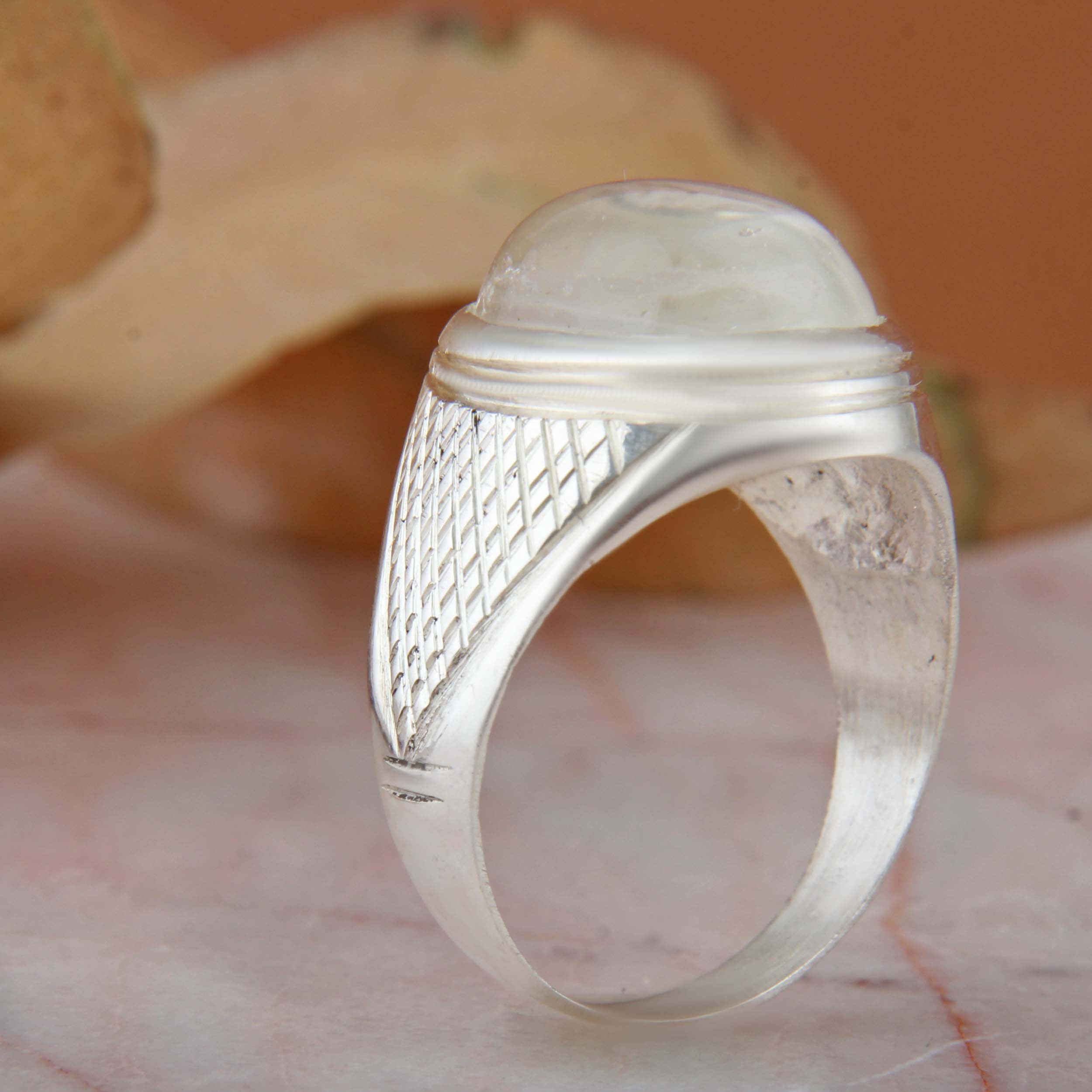 انگشتر نقره مردانه بازرگانی میلادی مدل رکاب سیلندری در نجف کد AM_4155