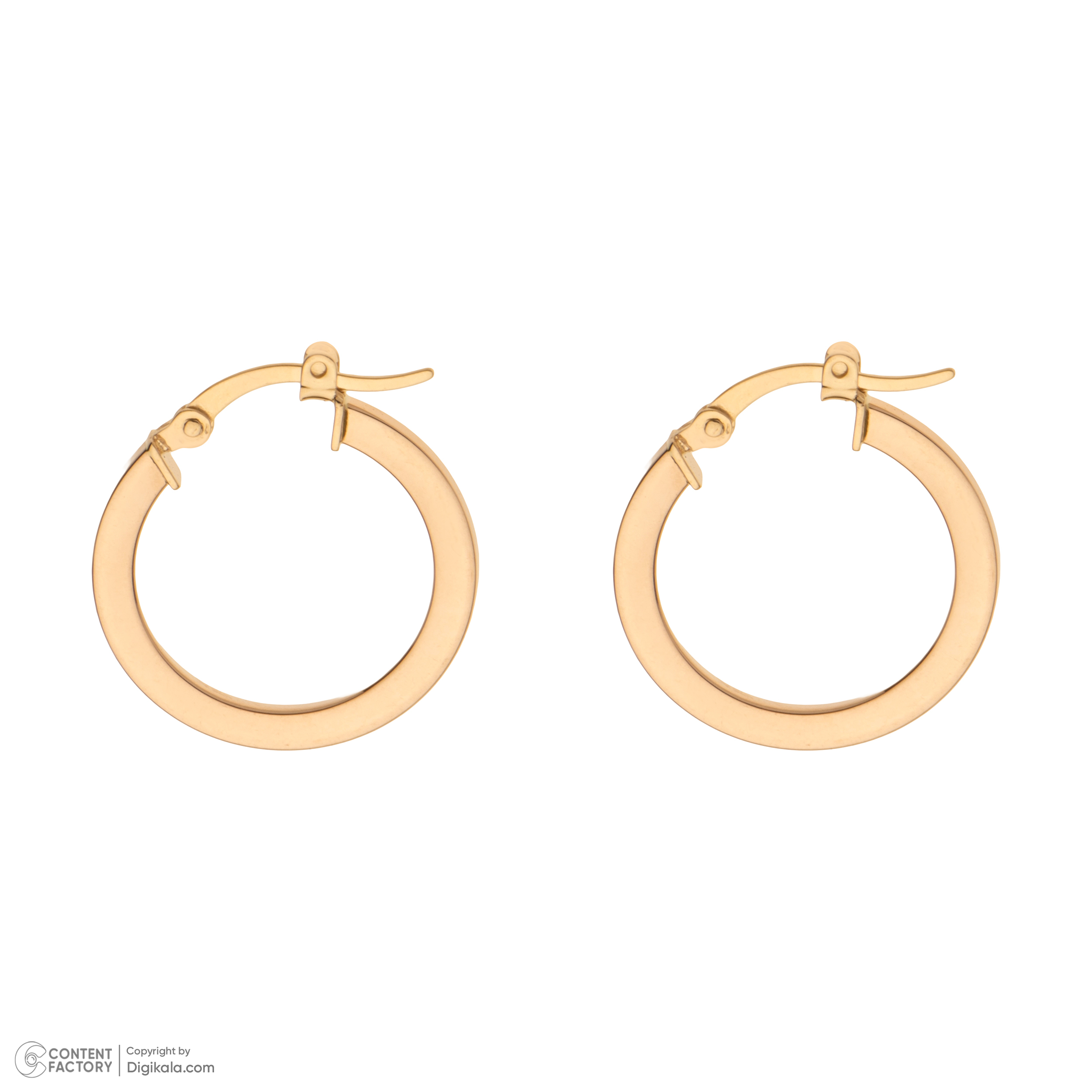 گوشواره حلقه‌ای طلا 18 عیار زنانه گلدم مدل E-3070045