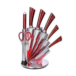 ست چاقو آشپزخانه 8 پارچه رویالتی لاین مدل KSS804 R