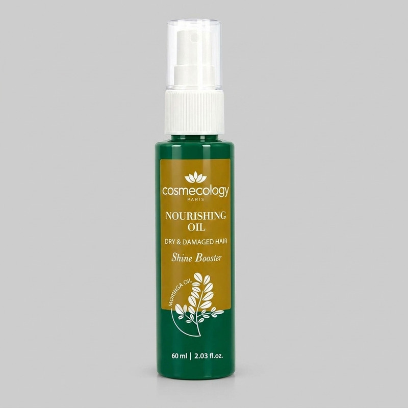 روغن مو کاسمکولوژی مدل nourishing حجم 60 میلی‌لیتر، مناسب موی آسیب دیده و کنترل وز