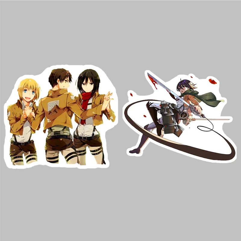 استیکر لپ تاپ کارنیکا طرح انیمه حمله به تایتان لیوای آکرمن مدل Anime Attack on Titan Levi Ackermann-2222033 مجموعه 2 عددی