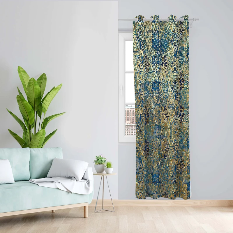 پرده مدل مخمل پانچی کد 5471L z سایز 140x200 سانتی متر