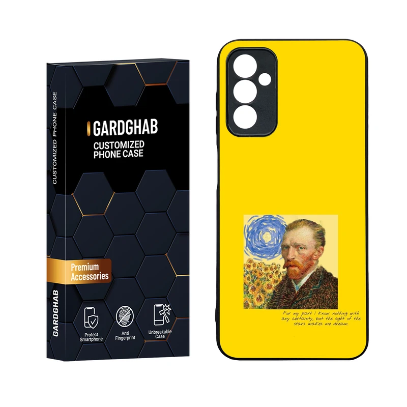 کاور گارد قاب مدل دورژله ای پشت گلس هنری مناسب برای گوشی موبایل سامسونگ Galaxy M13 4G