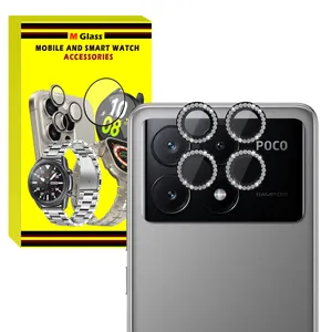 محافظ لنز دوربین رینگی ام‌گلس مدل Ring-Diamond-MG مناسب برای گوشی موبایل شیائومی Poco X6 Pro