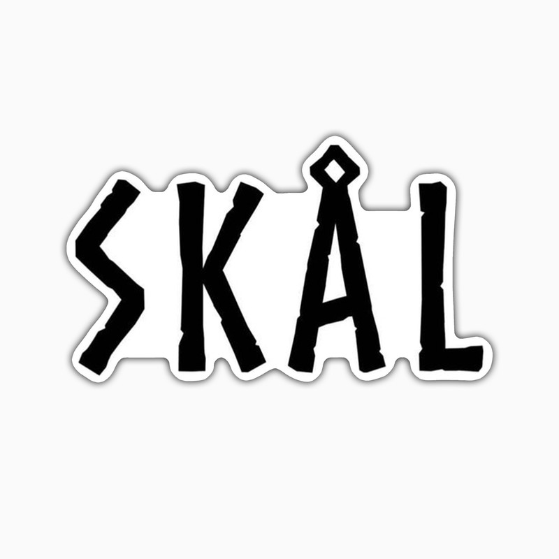 استیکر لپ تاپ و موبایل بووم طرح سریال Vikings مدل Skal کد LB26