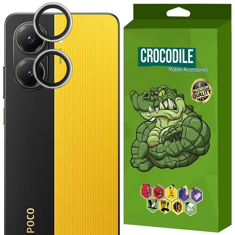 محافظ لنز دوربین کروکودیل مدل C-Ring مناسب برای گوشی موبایل شیائومی Poco X7 Pro