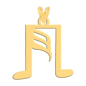 آویز گردنبند طلا 18 عیار زنانه فرشته مدل نت موسیقی WNL-000624