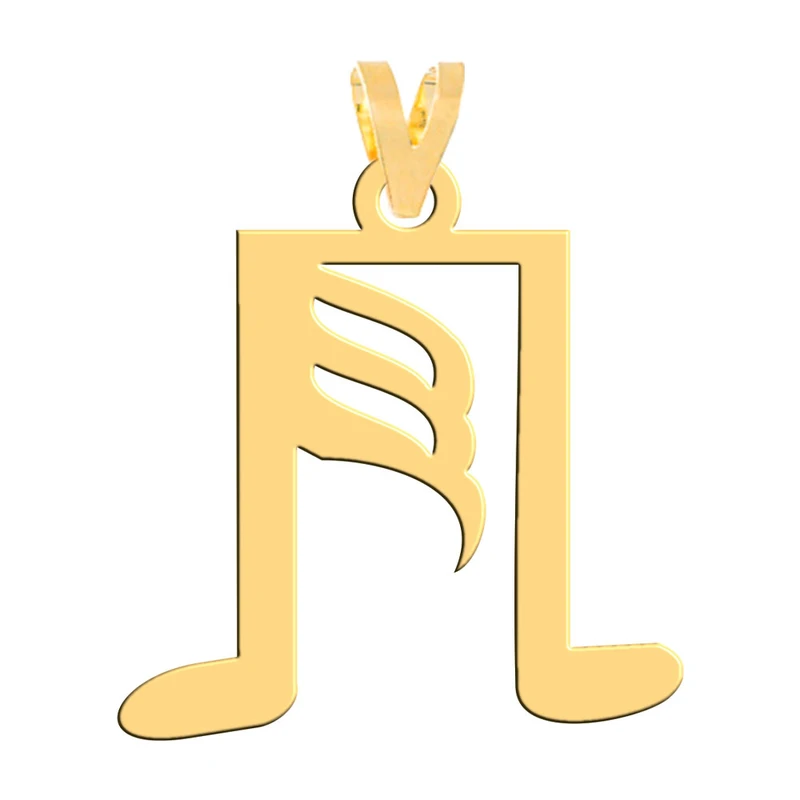 آویز گردنبند طلا 18 عیار زنانه فرشته مدل نت موسیقی WNL-000624