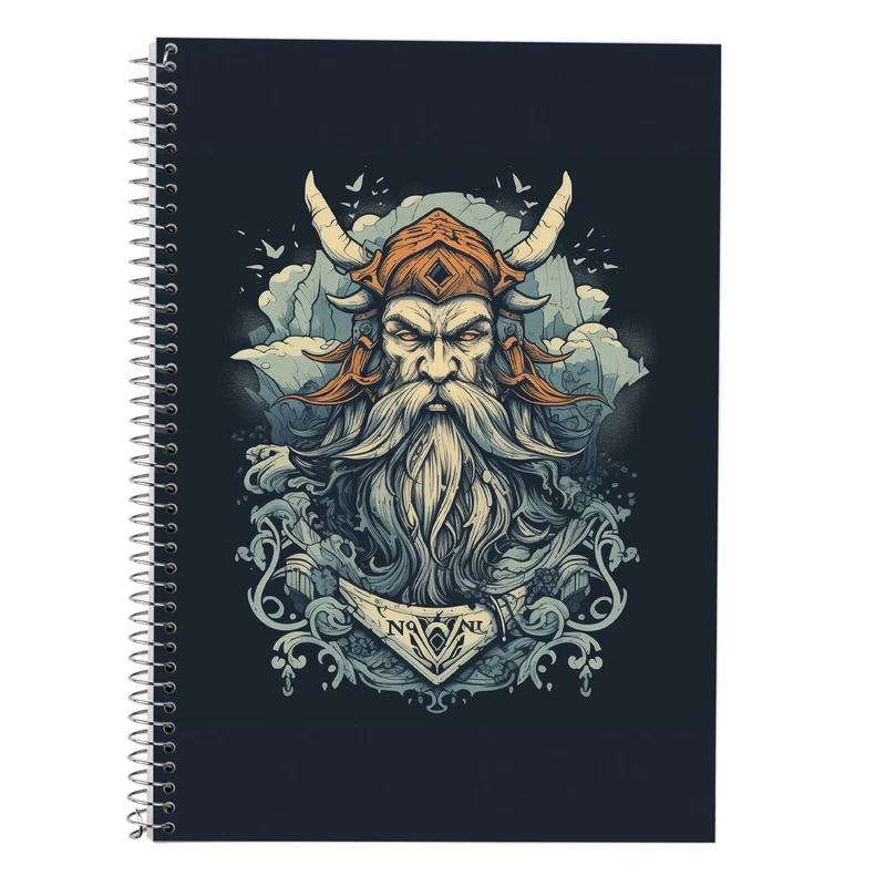 دفتر زبان 50 برگ مدوپد مدل سه خط طرح Vindland Saga کد DF3143