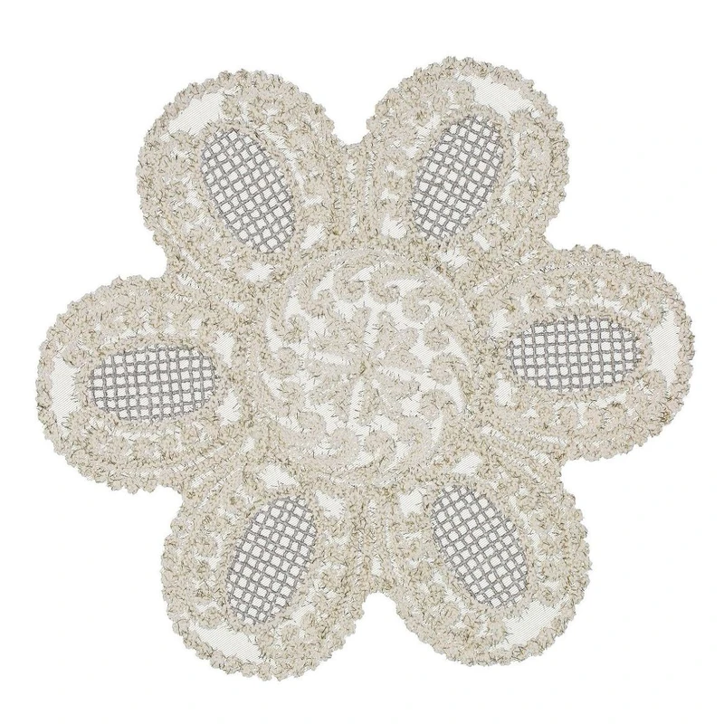 رومیزی مدل گرد طرح صدف سایز 35x35 سانتی متر