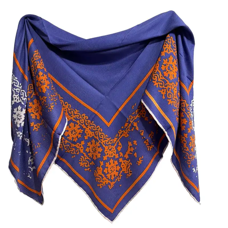 روسری زنانه مدل حاشیه گلدار ریز