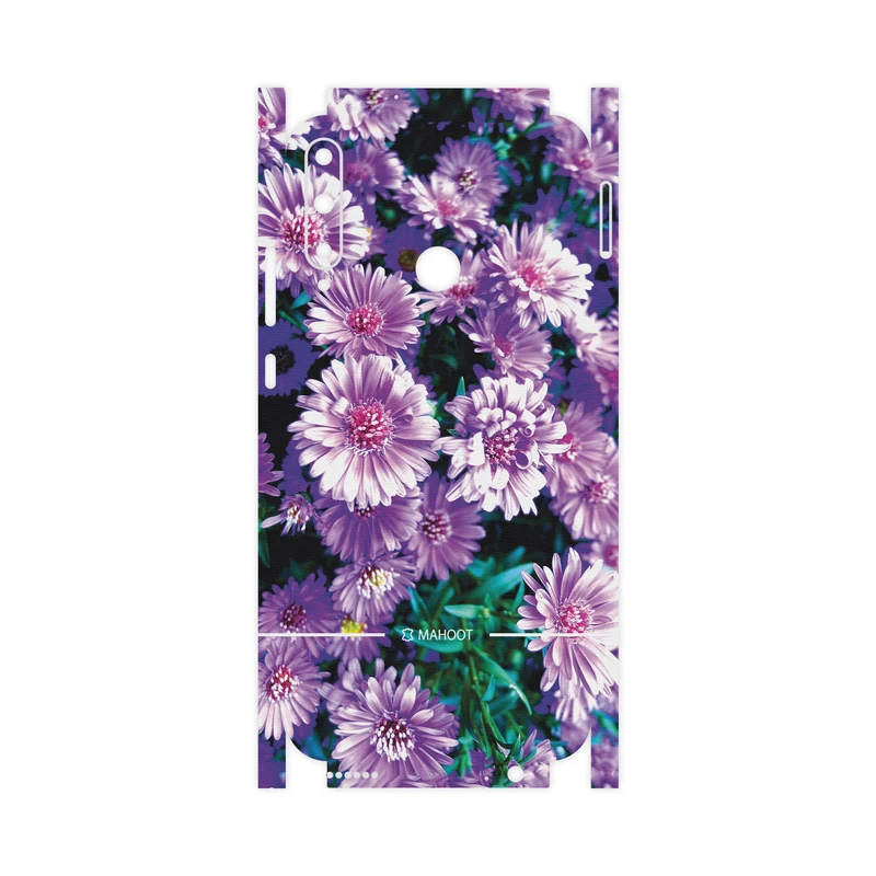 برچسب پوششی ماهوت مدل Full skin-Purple-Flower مناسب برای گوشی موبایل هوآوی Y7P