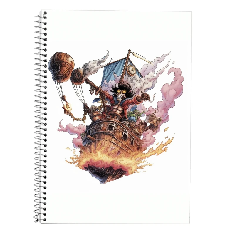 دفتر زبان 50 برگ مدوپد مدل دوخط طرح وان پیس One Piece کد DF10741