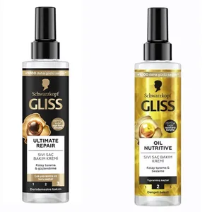 اسپری دو فاز مو گلیس مدل REP حجم 250 میلی لیتر به همراه اسپری دو فاز مو گلیس مدل OIL - NUTRIVE