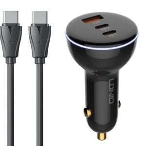 شارژر فندکی 160 وات الدینیو مدل C102 به همراه کابل usb-C