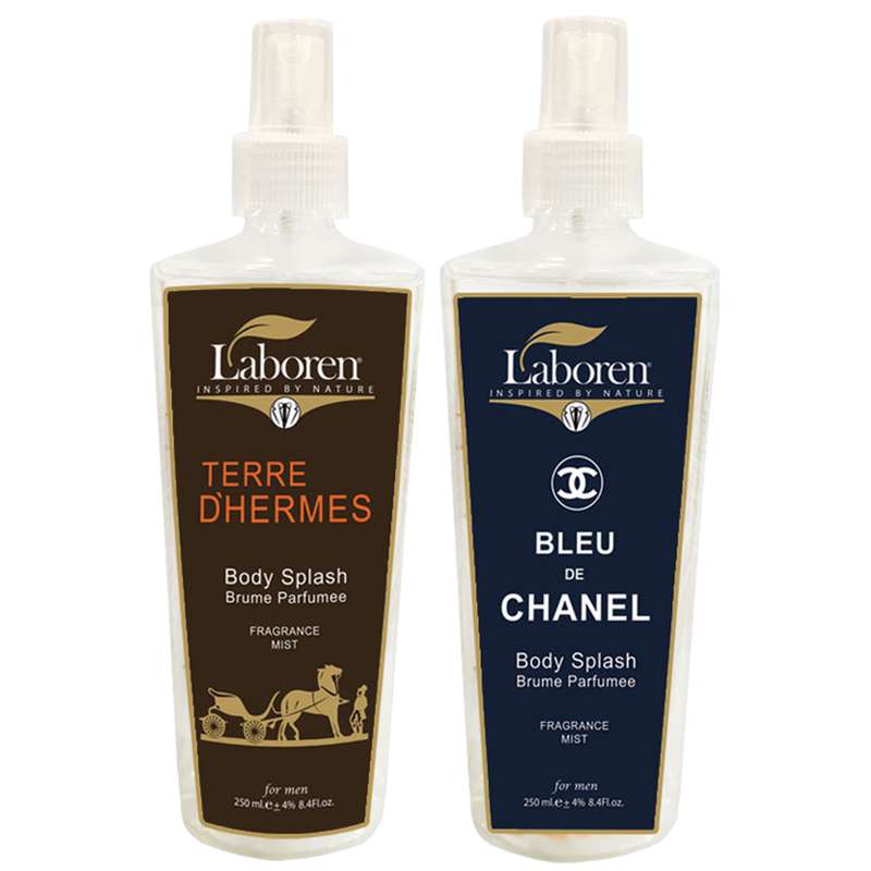 بادی اسپلش لابورن مدل Blue Chanel & Terre DHermes مجموعه 2 عددی بادی اسپلش لابورن مدل Blue Chanel & Terre D'Hermes مجموعه 2 عددی