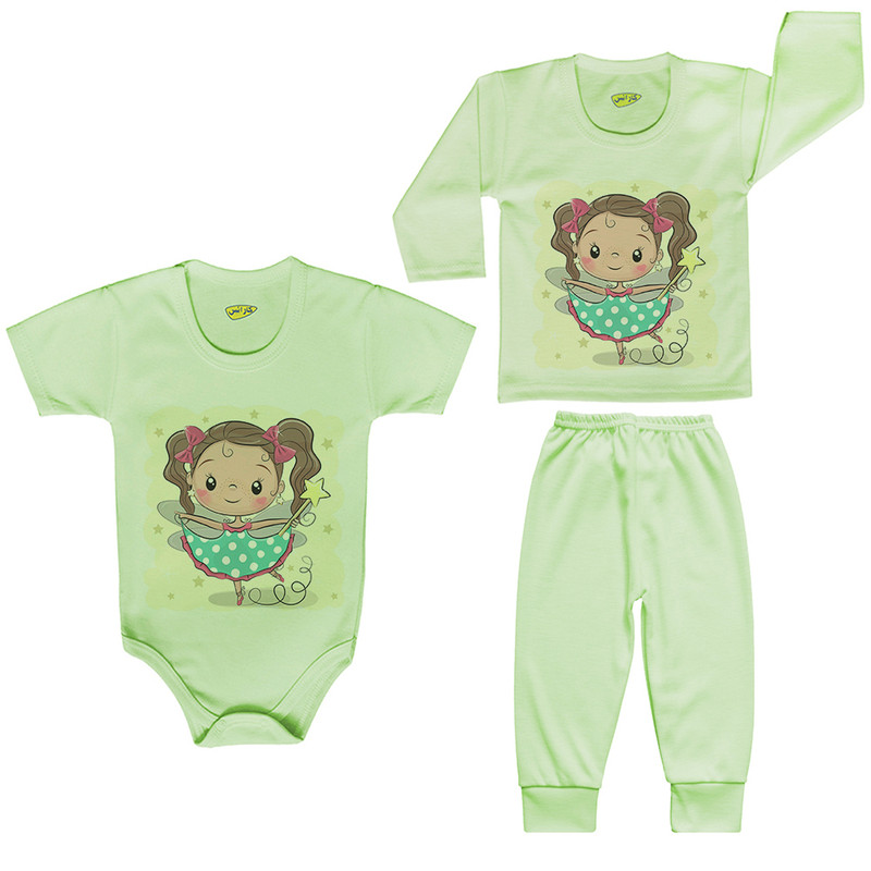 ست 3 تکه لباس نوزادی کارانس مدل PRSG-3137