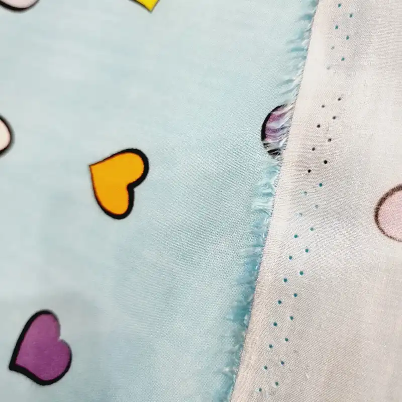 پارچه لباس مدل کودری نخی طرح قلب عروسکی