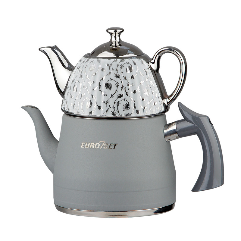 ست کتری و قوری یوروست مدل رنگی کد 2840 گنجایش کتری 3 لیتر گنجایش قوری 1 لیتر